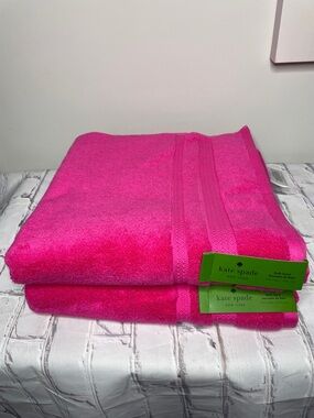 kate spade Hot Pink Bath Towels - Set of 2